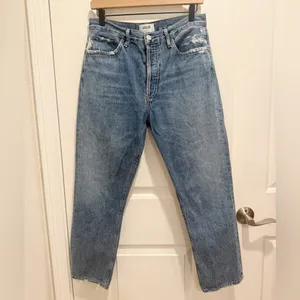 AGOLDE Riley High Rise Straight Crop Jeans Rigid Cotton‎ Denim thumbnail 5
