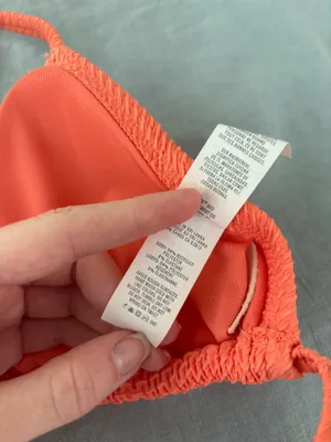 Aerie Neon Orange Triangle bikini top thumbnail 5