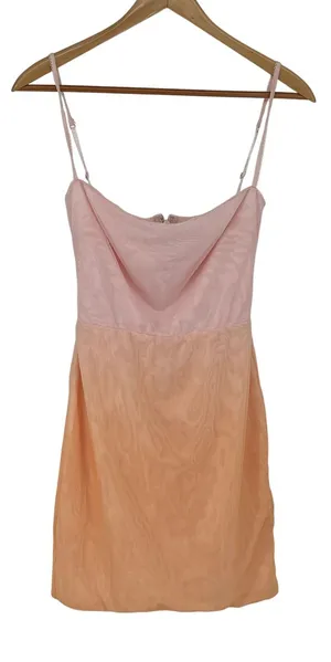 House of CB London Mini Dress XS Pink‎ Peach Ombre Bodycon Party Cocktail Sexy thumbnail 1