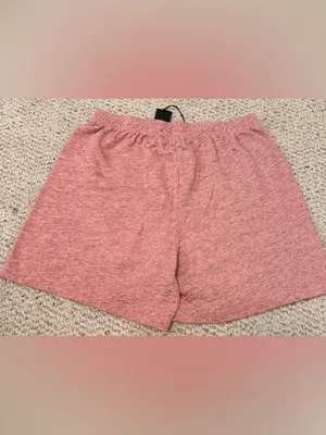 NWT MONROW Original Fleece Ultimate Shorts Pink Heather Made in USA Pull On S thumbnail 2