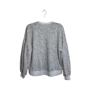 Calia by Carrie Cream & Black Dotted Sweatshirt Crew Neck Relaxed Fit thumbnail 6