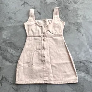 NWT Lioness Plush Pink Denim‎ Overall Jumper Dress Size Large L (fits like a 6) thumbnail 2