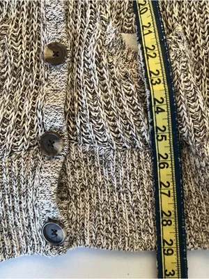American Eagle Outfitters Marled Gray Button-Up Cardigan thumbnail 6