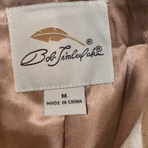 Bob Timberlake Plaid Wool Blend Pea Coat Women's Medium‎ Tan Beige Jacket thumbnail 6