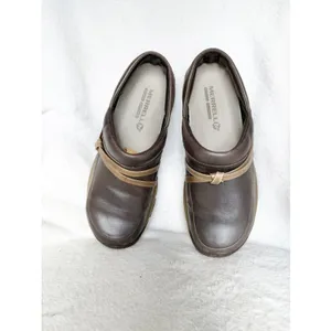 Womens shoes comfort flats slip clogs work merrell bracken 7.5 career brown tan thumbnail 2