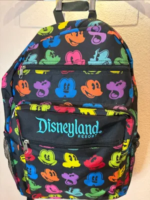 New Disney Parks Disneyland Rainbow Mickey Faces Backpack Adult Large NWOT thumbnail 2