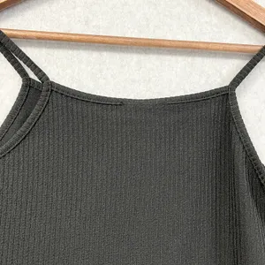 Vocal USA Studded Ribbed Tank Top Cami Womens Medium Black‎ Rocker Punk Grunge thumbnail 5