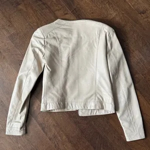 Lefties fitted tan leather jacket from Barcelona size small thumbnail 7