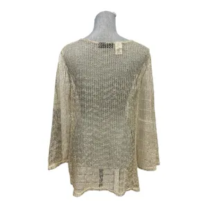 LA BLANCA By Rod Beattie Gold Mesh Net Swim Cover Up gold color size M thumbnail 4