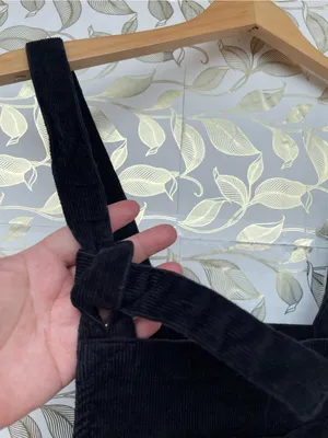 Lucy & Yak Black Organic Cord Dungarees US 6 UK 10 Whimsigoth Overalls thumbnail 4