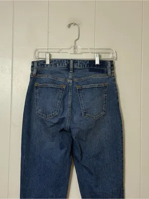 Abercrombie & Fitch Curve Love Mom Jeans High Rise Distressed Blue Size 25 thumbnail 4