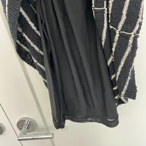 Alice + Olivia Small Black, White Monah Pinstripe Stretch Knit Sleeveless Dress thumbnail 11