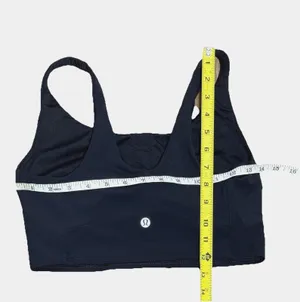 Lululemon Nulu Front-Darting Yoga Bra Black Size 8 Longline Crop Tank Gym thumbnail 8
