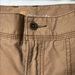 Carhartt Tan Relaxed Fit Capri Pants Ripstop 100% Cotton Farmcore SZ 6 thumbnail 6