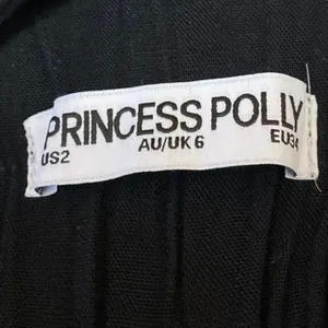 Princess Polly Women's Black Pull On Smocked High Waisted Mini Shorts Size 2 thumbnail 4