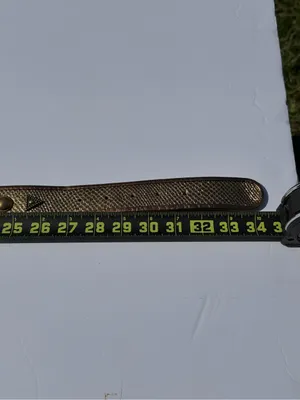 Vintage Western Snakeskin Print Studded Belt Bronze Gold Boho Size M thumbnail 12