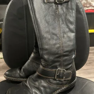 Black Leather Buckle Boots thumbnail 2