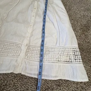 Maeve Anthropologie Dress Womens 6 Eyelet Cotton Sleeveless Midi Kentucky Derby‎ thumbnail 9