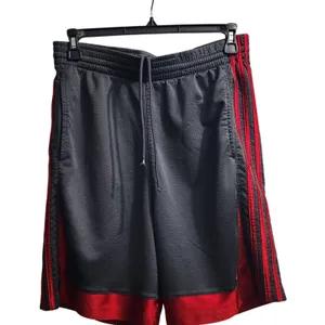 Adidas Athletic Shorts 3-Stripe Running‎ Gym Training Gray Red Women's L thumbnail 1
