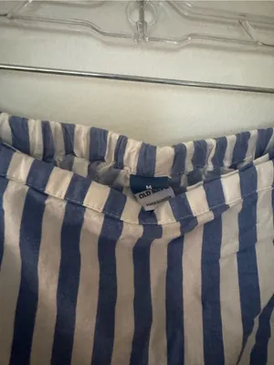 Old Navy Blue and White Striped A-Line Midi Skirt Size Medium thumbnail 5