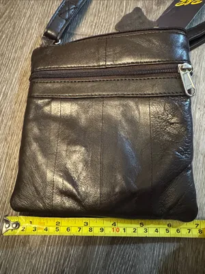 R&R Black Leather Crossbody thumbnail 3