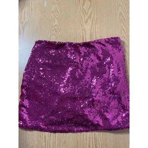 New Women’s Sincerely Jules Sequined Ruched Mini Skirt Dark Pink size Medium thumbnail 3