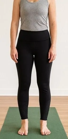 Free People Movement Black Ruched Hem Yoga Dance Leggings Athletic Comfort M thumbnail 1