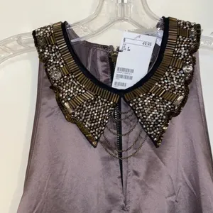 NWT H&M Sleeveless silver‎ dress thumbnail 2