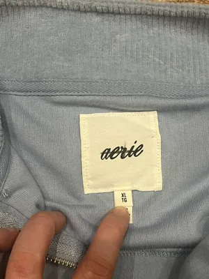 Aerie Groove On Velour Zip Up Jacket thumbnail 2