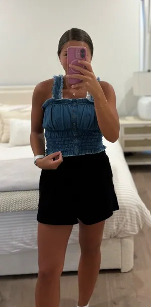 NWT Anthropologie Pilcro Ruched Cami Size Small thumbnail 1