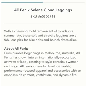 Anthropologie All Fenix Selene Cloud Leggings Blue NEW thumbnail 7