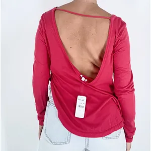 NWT Splendid Scoop Neck Open Back Pink Top thumbnail 5