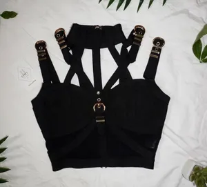 Bandage Buckle crop top Gold thumbnail 1