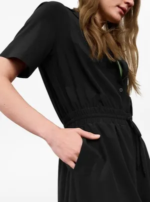 New Athleta M Avenue Romper Black Medium thumbnail 1