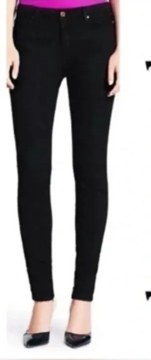 Late Spade womens 25 Black denim skinny jeans Broome Street model thumbnail 1
