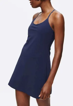 Outdoor Voices Exercise Dress Medium Blue Adjustable Straps Built-in Shorts thumbnail 1