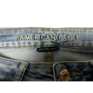 American Eagle Next Level Stretch Skinny Jeans Womens 4 Short Distressed Raw Hem thumbnail 4