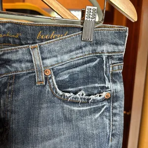 7 For All Mankind Bootcut Jeans Size 28 Distressed Low Rise Medium Wash Denim thumbnail 7