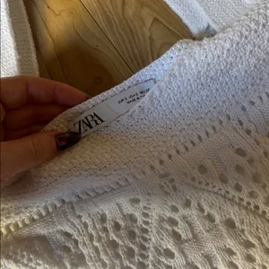Zara White Crochet Casual Dress thumbnail 2