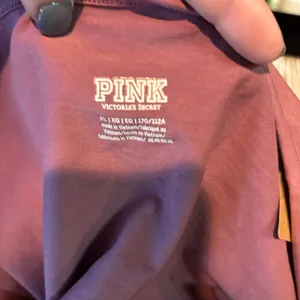 PINK Victoria's Secret Wrap Top Long Sleeve‎ Mauve Rose Stretch Tee Size XL NWT thumbnail 4