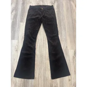 7 For All‎ Mankind A Pocket Velvet Flare Jeans Brown Low Womens Size 26 thumbnail 2