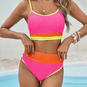 NWT Colorblock Neon Crop‎ Bikini Set thumbnail 2