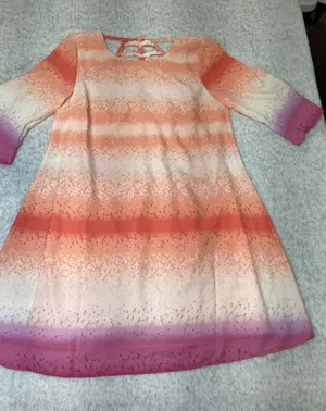 Lux II Women Orange Purple Ombre Cage Back‎ Shift Dress Size 6 503477D02M NWOT thumbnail 1