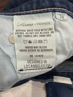 Lovers + Friends Medium Blue Skinny Distressed Jeans thumbnail 3