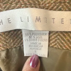 VTG The Limited Wool Blend Herringbone Tweed Blazer Career Academia‎ Size 6 thumbnail 2