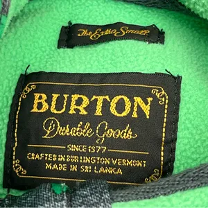 BURTON WB Peak Hoodie Dry-ride Dark Ash Hawaiian‎ Full Zip Hooded Jacket Size XS thumbnail 5