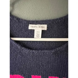 Tribal Jeans Navy Blue Ski Sweater Medium thumbnail 5