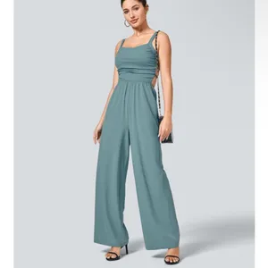 Halara Breezeful Lace Up Pocket Quick Dry Casual Jumpsuit nwot active spring $70 thumbnail 3