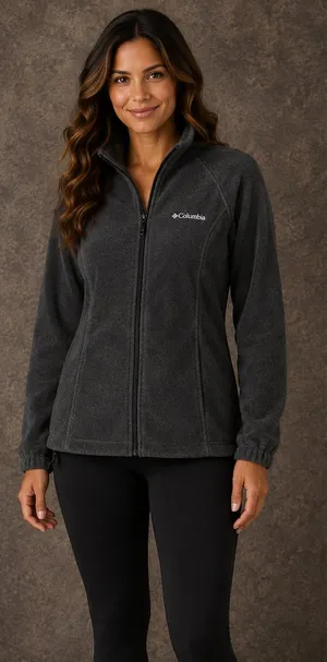 Columbia Women's Charcoal Benton Springs Full Zip Fleece Jacket thumbnail 1