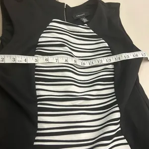 R&M Richards Black and White Sleeveless Sheath Midi Dress size 10 beautiful! thumbnail 4